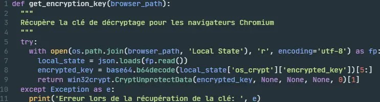 Ισοδύναμος κώδικας Python της μεθόδου get_encryption_key (Πηγή - Δίκτυα Palo Alto)